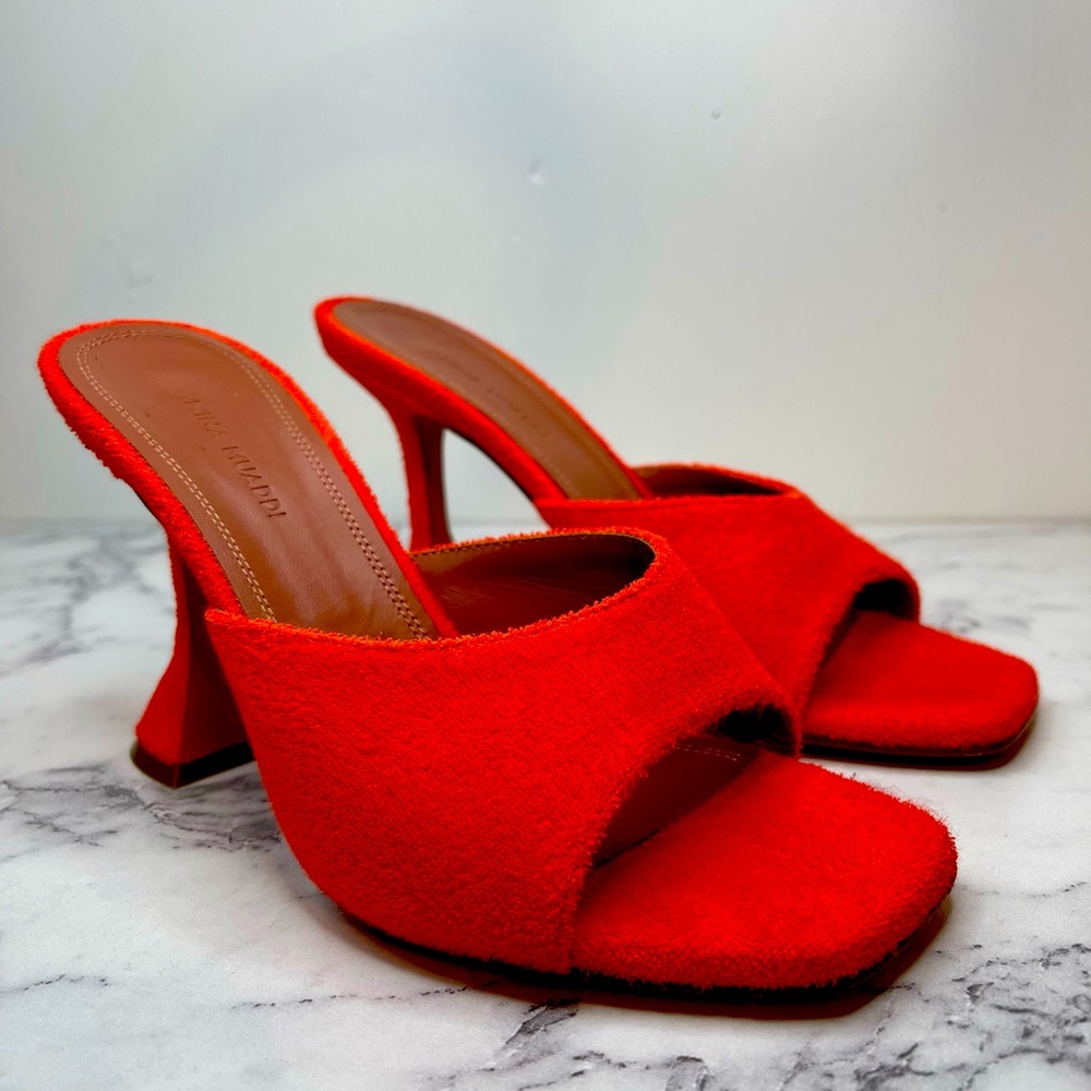 AMINA MUADDI Lupita Terry Slide Sandals Size 37